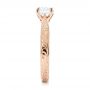 14k Rose Gold Custom Solitaire Diamond Engagement Ring - Side View -  103283 - Thumbnail