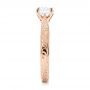 18k Rose Gold 18k Rose Gold Custom Solitaire Diamond Engagement Ring - Side View -  103283 - Thumbnail