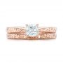 14k Rose Gold Custom Solitaire Diamond Engagement Ring - Top View -  101618 - Thumbnail