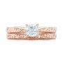 18k Rose Gold 18k Rose Gold Custom Solitaire Diamond Engagement Ring - Top View -  101618 - Thumbnail