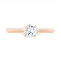 14k Rose Gold 14k Rose Gold Custom Solitaire Diamond Engagement Ring - Top View -  102757 - Thumbnail