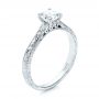 18k White Gold 18k White Gold Custom Solitaire Diamond Engagement Ring - Three-Quarter View -  101618 - Thumbnail