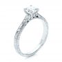 14k White Gold Custom Solitaire Diamond Engagement Ring