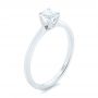 14k White Gold 14k White Gold Custom Solitaire Diamond Engagement Ring - Three-Quarter View -  102757 - Thumbnail