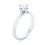 14k White Gold 14k White Gold Custom Solitaire Diamond Engagement Ring - Three-Quarter View -  103396 - Thumbnail