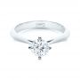  Platinum Platinum Custom Solitaire Diamond Engagement Ring - Flat View -  103396 - Thumbnail