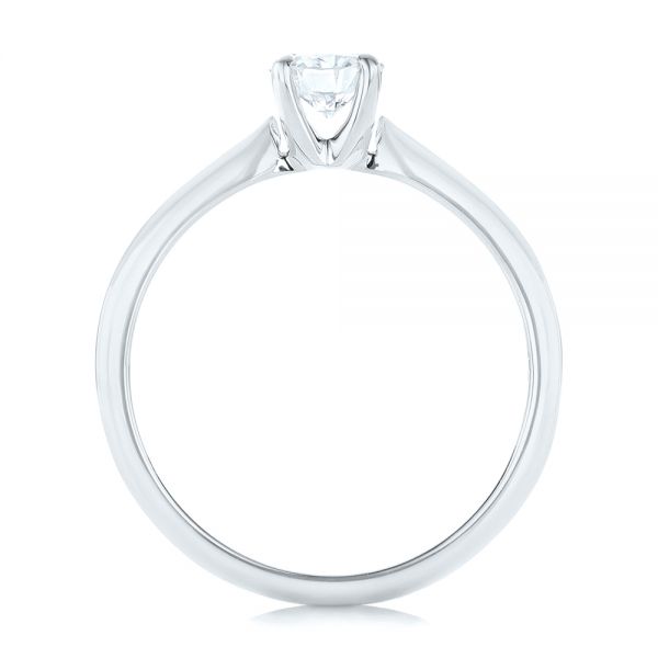 Platinum Platinum Custom Solitaire Diamond Engagement Ring - Front View - 102757