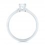 18k White Gold 18k White Gold Custom Solitaire Diamond Engagement Ring - Front View -  102757 - Thumbnail