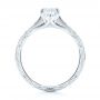 18k White Gold 18k White Gold Custom Solitaire Diamond Engagement Ring - Front View -  103283 - Thumbnail