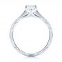 14k White Gold 14k White Gold Custom Solitaire Diamond Engagement Ring - Front View -  103283 - Thumbnail