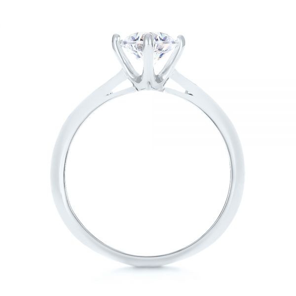 Platinum Platinum Custom Solitaire Diamond Engagement Ring - Front View - 103396