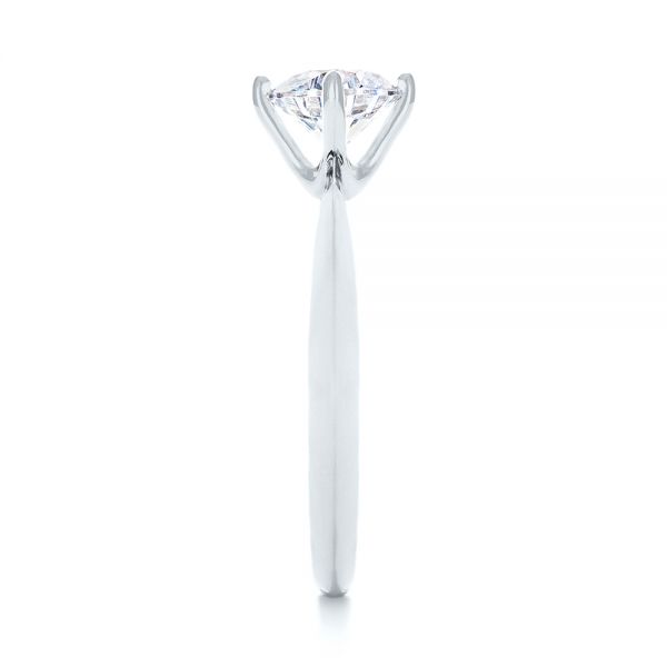 Platinum Platinum Custom Solitaire Diamond Engagement Ring - Side View - 103396