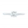 18k White Gold 18k White Gold Custom Solitaire Diamond Engagement Ring - Top View -  102757 - Thumbnail