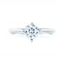  Platinum Platinum Custom Solitaire Diamond Engagement Ring - Top View -  103396 - Thumbnail