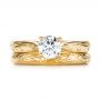18k Yellow Gold 18k Yellow Gold Custom Solitaire Diamond Engagement Ring - Three-Quarter View -  103283 - Thumbnail