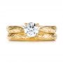 14k Yellow Gold 14k Yellow Gold Custom Solitaire Diamond Engagement Ring - Three-Quarter View -  103283 - Thumbnail