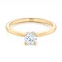 14k Yellow Gold 14k Yellow Gold Custom Solitaire Diamond Engagement Ring - Flat View -  102757 - Thumbnail