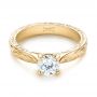 14k Yellow Gold 14k Yellow Gold Custom Solitaire Diamond Engagement Ring - Flat View -  103283 - Thumbnail