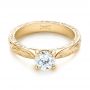 14k Yellow Gold 14k Yellow Gold Custom Solitaire Diamond Engagement Ring - Flat View -  103283 - Thumbnail