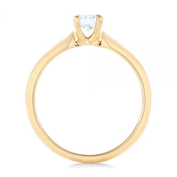 18k Yellow Gold 18k Yellow Gold Custom Solitaire Diamond Engagement Ring - Front View - 102757