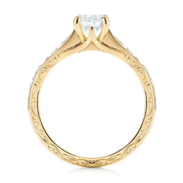 14k Yellow Gold 14k Yellow Gold Custom Solitaire Diamond Engagement Ring - Front View - 103283