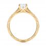 18k Yellow Gold 18k Yellow Gold Custom Solitaire Diamond Engagement Ring - Front View -  103283 - Thumbnail