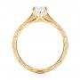 14k Yellow Gold 14k Yellow Gold Custom Solitaire Diamond Engagement Ring - Front View -  103283 - Thumbnail