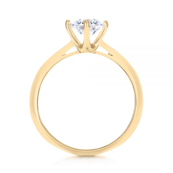 18k Yellow Gold 18k Yellow Gold Custom Solitaire Diamond Engagement Ring - Front View -  103396