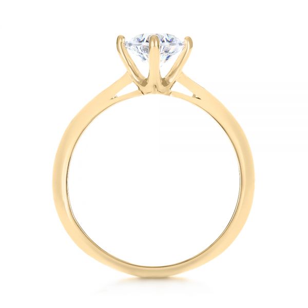 14k Yellow Gold 14k Yellow Gold Custom Solitaire Diamond Engagement Ring - Front View - 103396