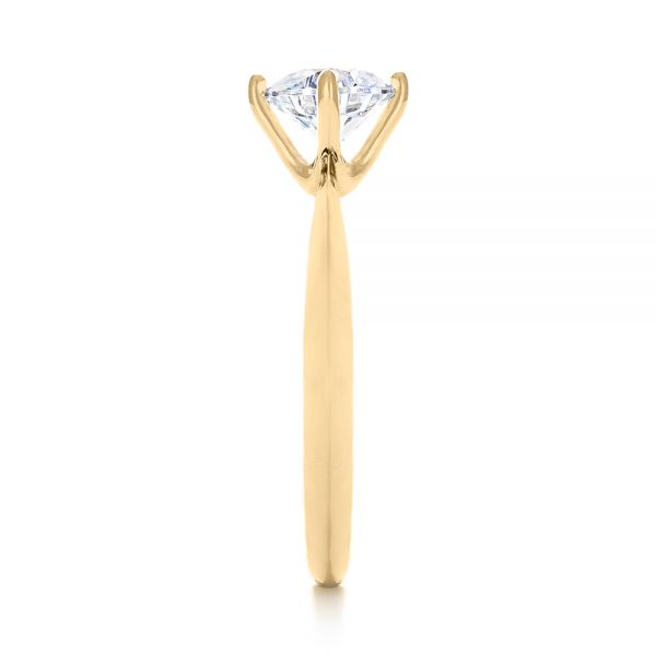 14k Yellow Gold 14k Yellow Gold Custom Solitaire Diamond Engagement Ring - Side View - 103396
