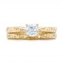 18k Yellow Gold 18k Yellow Gold Custom Solitaire Diamond Engagement Ring - Top View -  101618 - Thumbnail