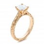  14K Gold 14K Gold Custom Solitaire Engagement Ring - Three-Quarter View -  100780 - Thumbnail