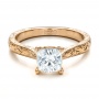  Platinum Platinum Custom Solitaire Engagement Ring - Flat View -  100780 - Thumbnail