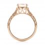 14k Rose Gold Custom Solitaire Morganite Engagement Ring - Front View -  103444 - Thumbnail