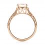 14k Rose Gold Custom Solitaire Morganite Engagement Ring - Front View -  103444 - Thumbnail