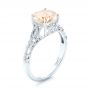  Platinum Platinum Custom Solitaire Morganite Engagement Ring - Three-Quarter View -  103444 - Thumbnail