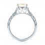 14k White Gold 14k White Gold Custom Solitaire Morganite Engagement Ring - Front View -  103444 - Thumbnail