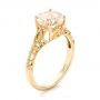 14k Yellow Gold 14k Yellow Gold Custom Solitaire Morganite Engagement Ring - Three-Quarter View -  103444 - Thumbnail