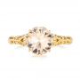 14k Yellow Gold 14k Yellow Gold Custom Solitaire Morganite Engagement Ring - Top View -  103444 - Thumbnail