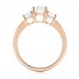 18k Rose Gold 18k Rose Gold Custom Three Stone Diamond Engagement Ring - Front View -  103651 - Thumbnail