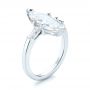  Platinum Platinum Custom Three Stone Diamond Engagement Ring - Three-Quarter View -  103650 - Thumbnail