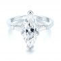  Platinum Platinum Custom Three Stone Diamond Engagement Ring - Flat View -  103650 - Thumbnail