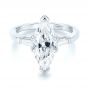 14k White Gold 14k White Gold Custom Three Stone Diamond Engagement Ring - Flat View -  103650 - Thumbnail