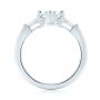 18k White Gold 18k White Gold Custom Three Stone Diamond Engagement Ring - Front View -  103650 - Thumbnail
