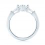 18k White Gold 18k White Gold Custom Three Stone Diamond Engagement Ring - Front View -  103650 - Thumbnail