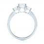 18k White Gold 18k White Gold Custom Three Stone Diamond Engagement Ring - Front View -  103651 - Thumbnail