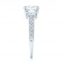 14k White Gold 14k White Gold Custom Three Stone Diamond Engagement Ring - Side View -  103651 - Thumbnail