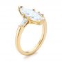 18k Yellow Gold 18k Yellow Gold Custom Three Stone Diamond Engagement Ring - Three-Quarter View -  103650 - Thumbnail