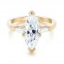 18k Yellow Gold 18k Yellow Gold Custom Three Stone Diamond Engagement Ring - Flat View -  103650 - Thumbnail