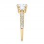 14k Yellow Gold 14k Yellow Gold Custom Three Stone Diamond Engagement Ring - Side View -  103651 - Thumbnail